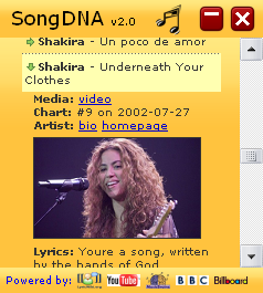 SongDNA details screenshot Widget